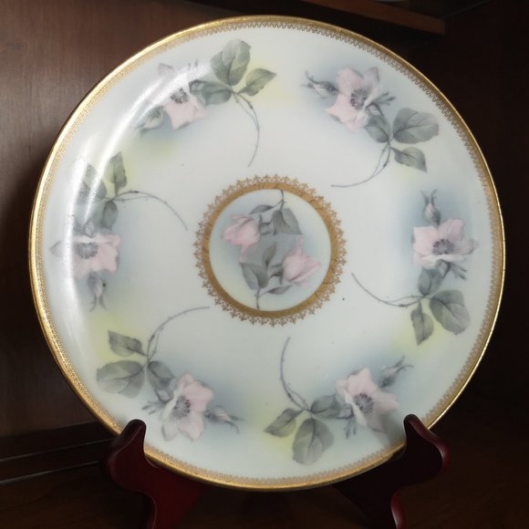 Antique Austria Roses Porcelain Plate - Picture 1 of 6